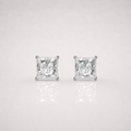 Iced Out Princess Cut Earrings 7mm