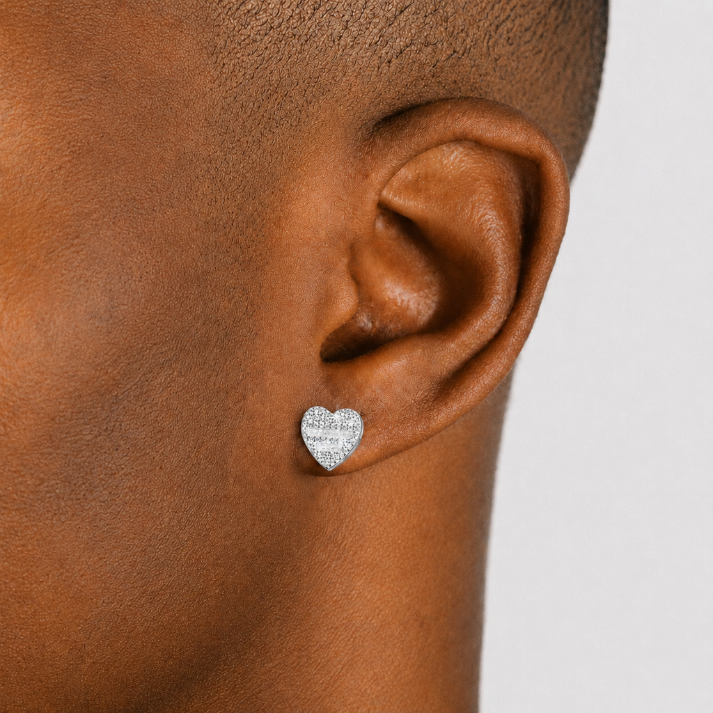 VVS Semi Marquise Heart Earrings