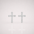 Hip Hop Cross Stud Earrings