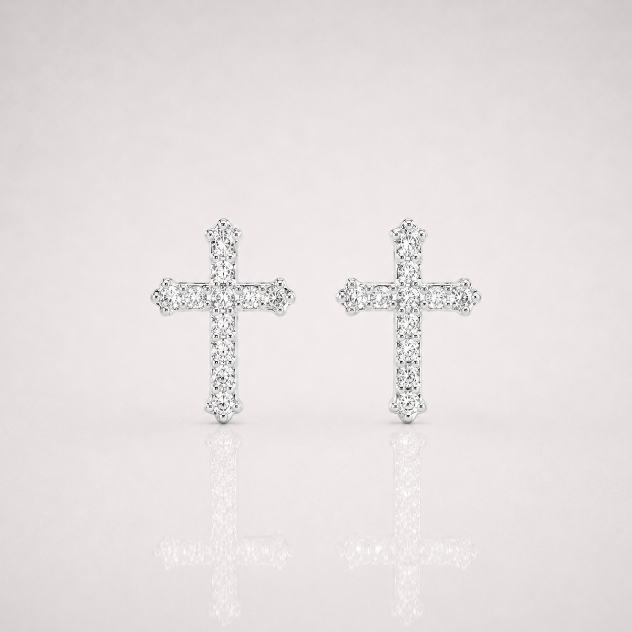 Hip Hop Cross Stud Earrings