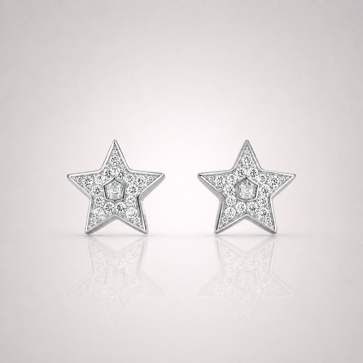 Men’s Iced Out Star Earrings