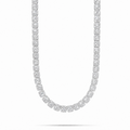 10MM Moissanite Cluster Tennis Chain – 14K Gold Finish