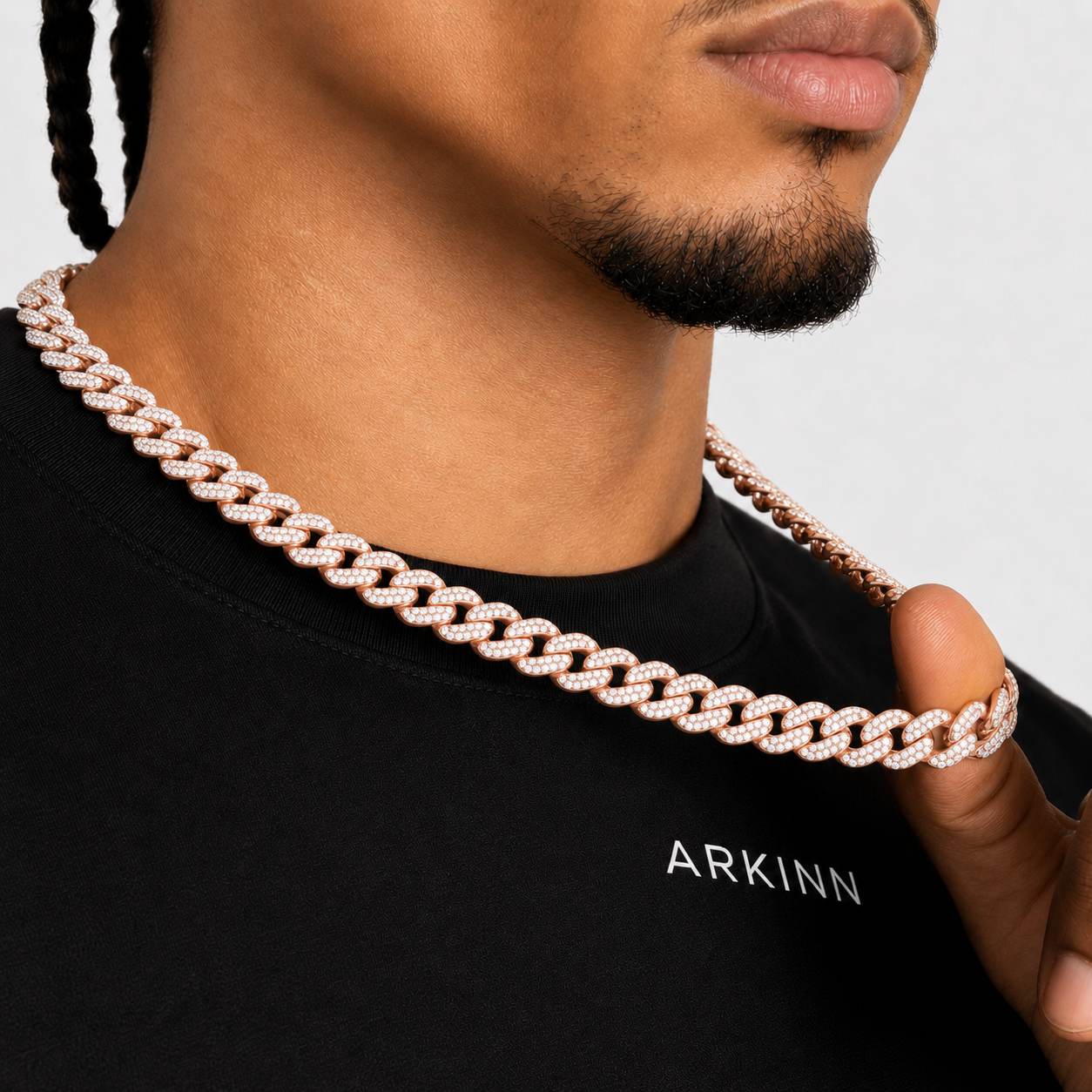 14MM Diamond Cuban Link Necklace for Men