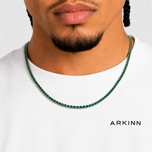 3MM Iced Out Emerald Tennis Chain