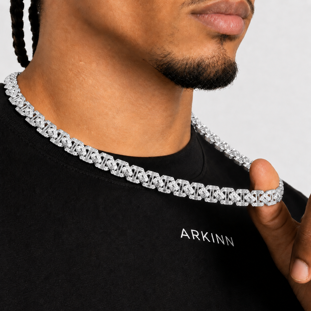 14K Gold Plated Baguette Mariner Link Chain