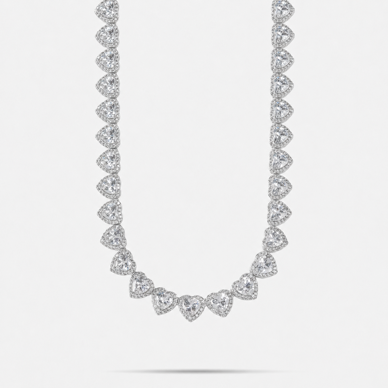 10mm Iced Out Heart Tennis Chain