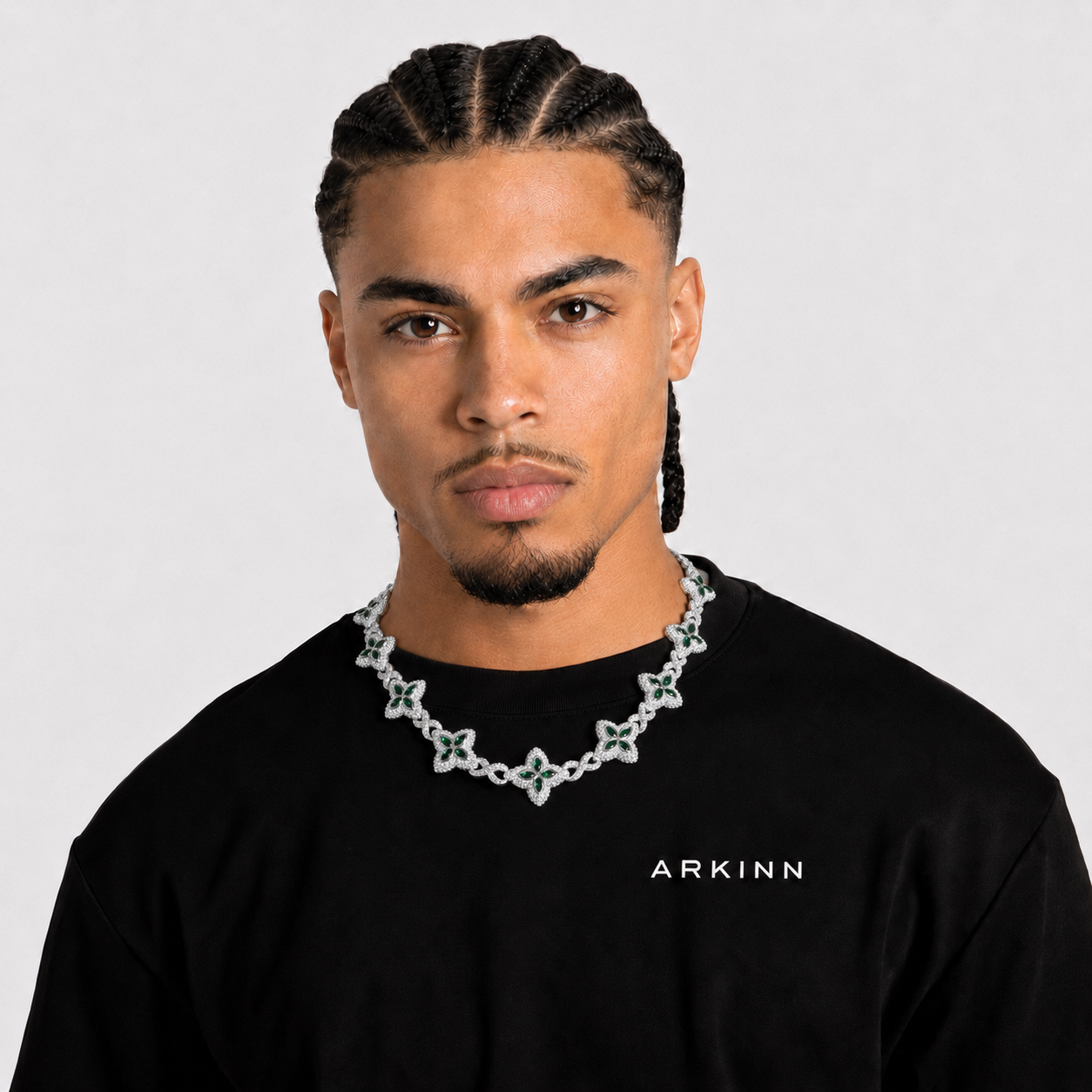 Green Clover Iced Out Chain for Men with VVS Shine