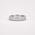 VVS 5-Row Iced Out Band Ring in 14K Gold