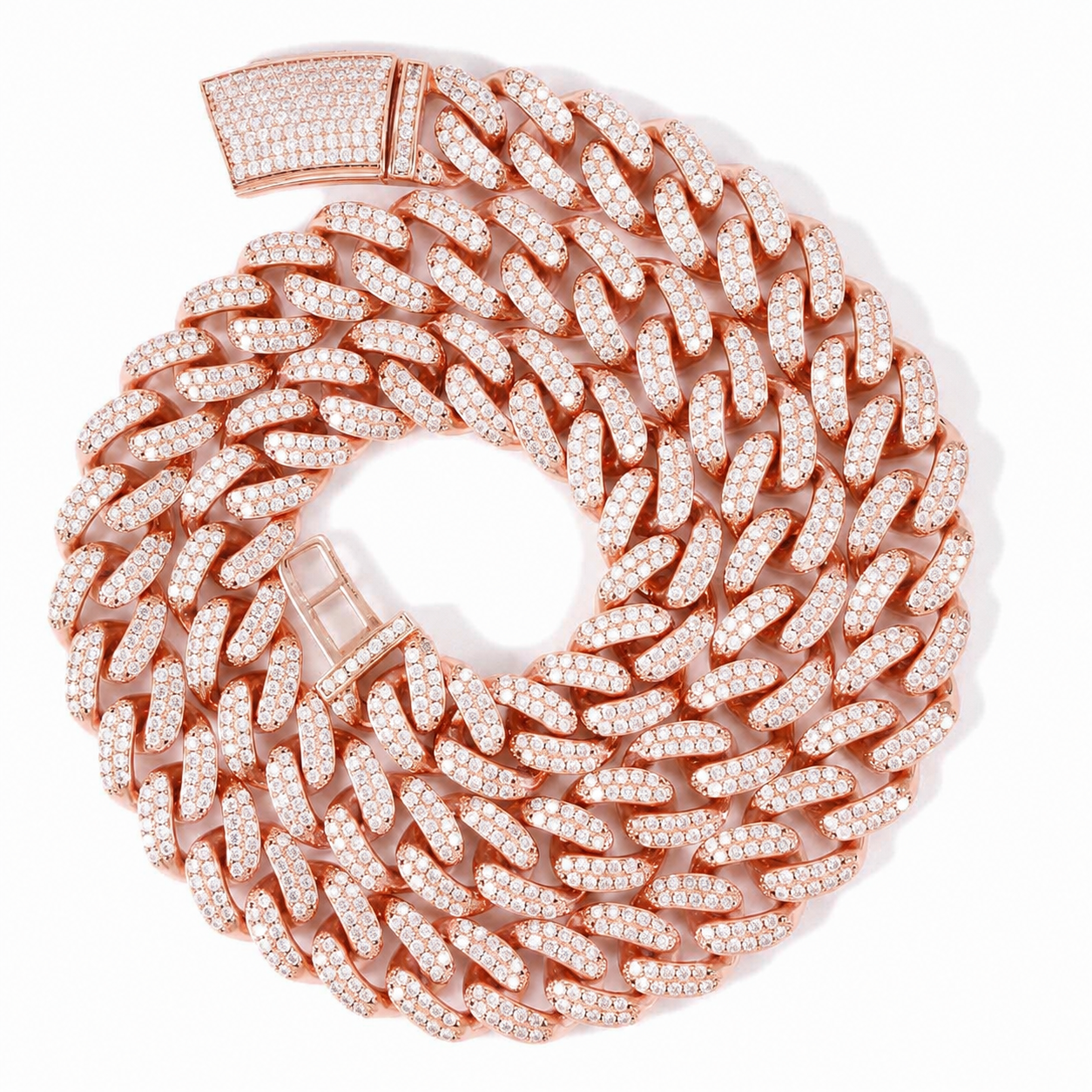 14MM Diamond Cuban Link Necklace for Men