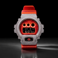 Luxury Men’s Iced Out Watch with orange Rubber Strap and VVS Moissanite