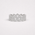 14K Gold Plated Iced Out Cuban Link Ring