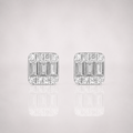 Men’s Baguette Stud Earrings
