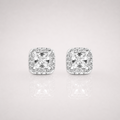 Men’s Princess Cluster Earrings Iced Out