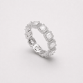 Emerald Cut Iced Eternity Band Ring