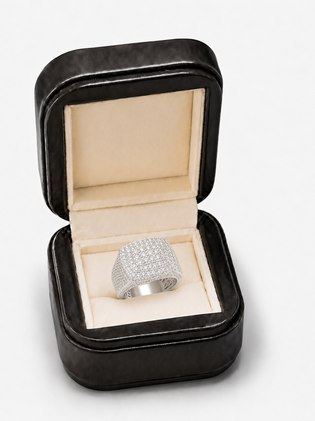 Iced Out Men’s Moissanite Pinky Ring
