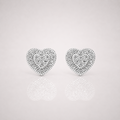 Heart Earrings Iced Out VVS Men