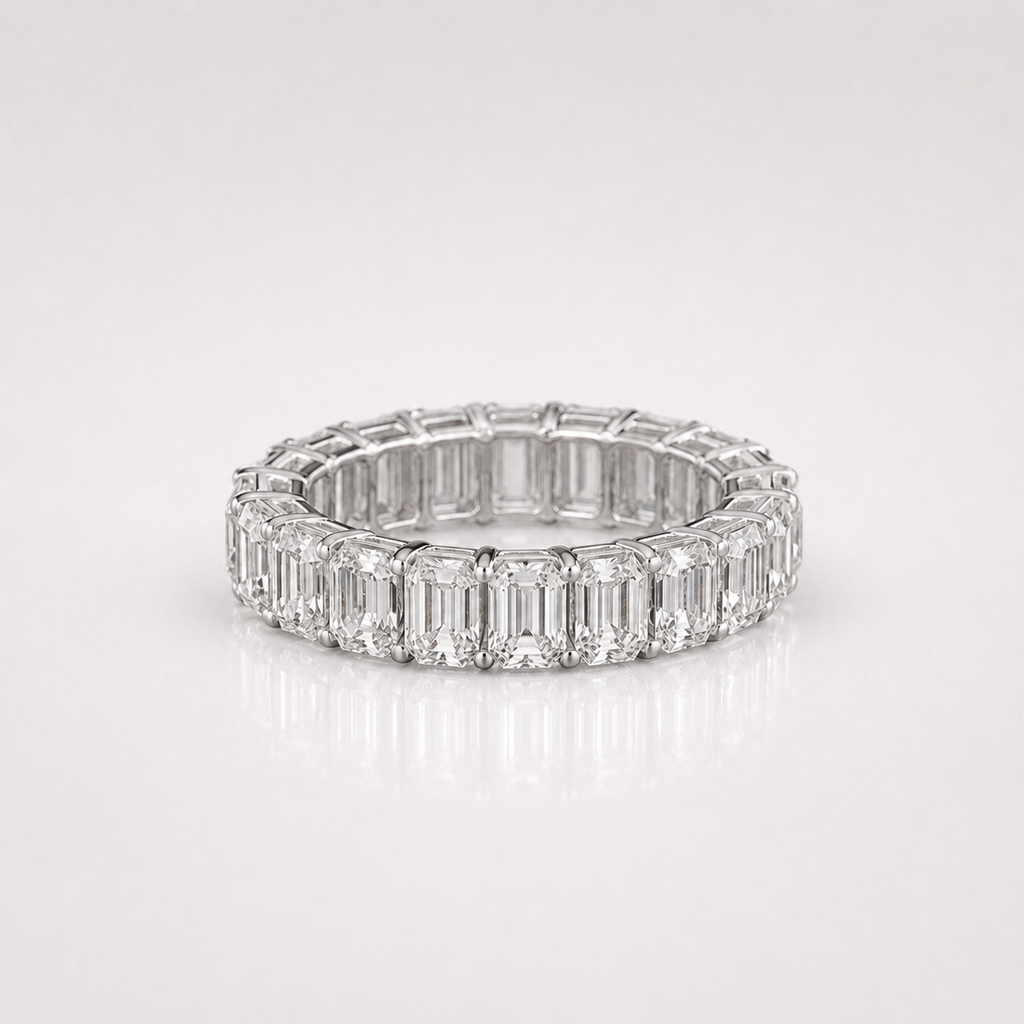 Moissanite Baguette Iced Out Men’s Band Ring