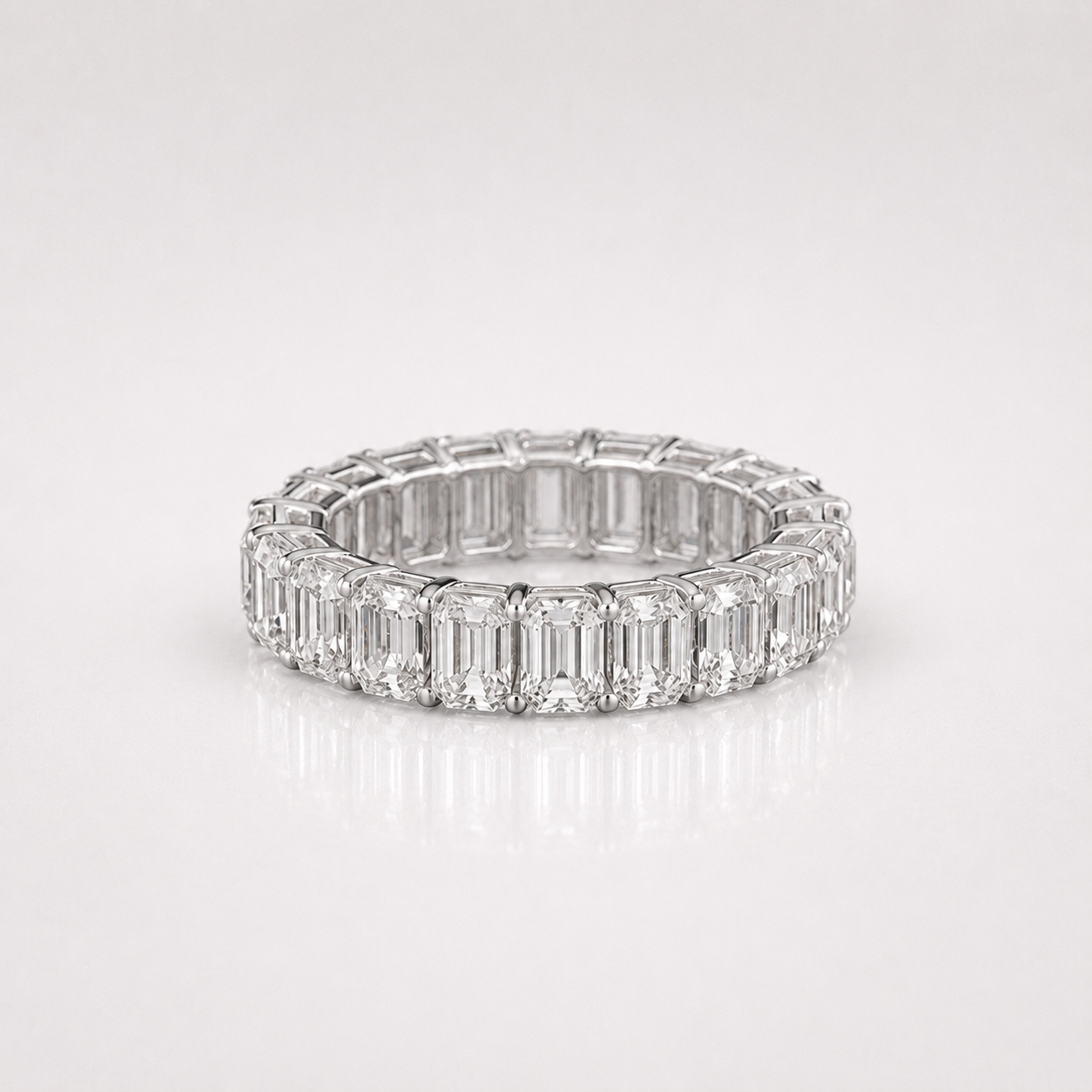 Moissanite Baguette Iced Out Men’s Band Ring