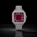 VVS Moissanite Square Bust Down Bracelet Watch for Men