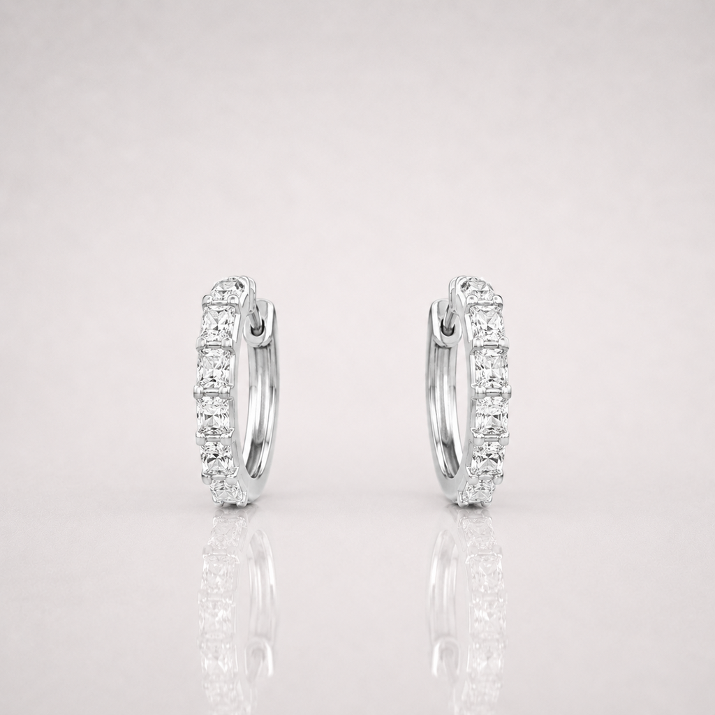 Iced Out Hoop Earrings VVS Men