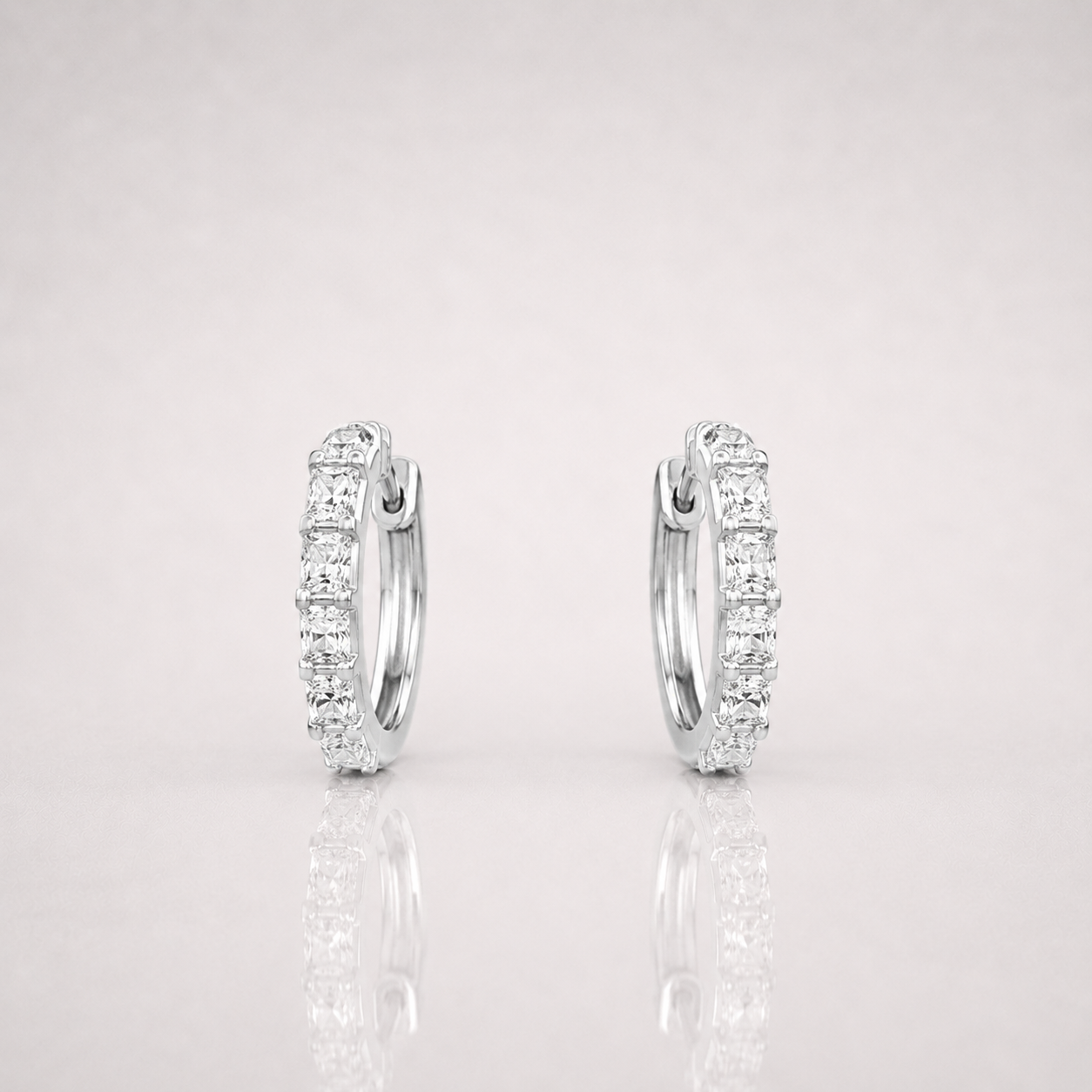 Iced Out Hoop Earrings VVS Men